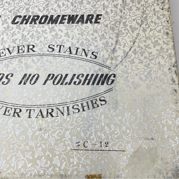 Vintage Riviera Chrome Tidbit Tray Single Model C-12 Original Box - Picture 7 of 15